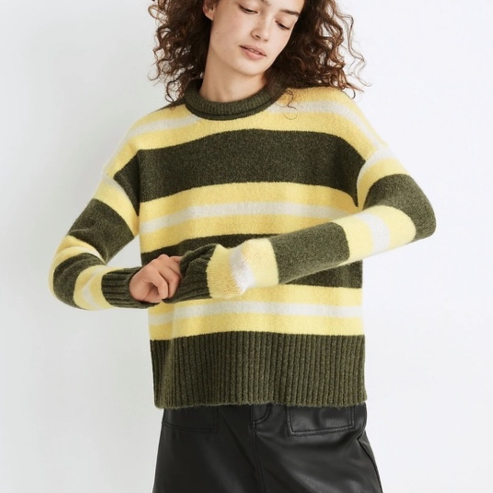 Madewell Striped Fulton Pullover Sweater